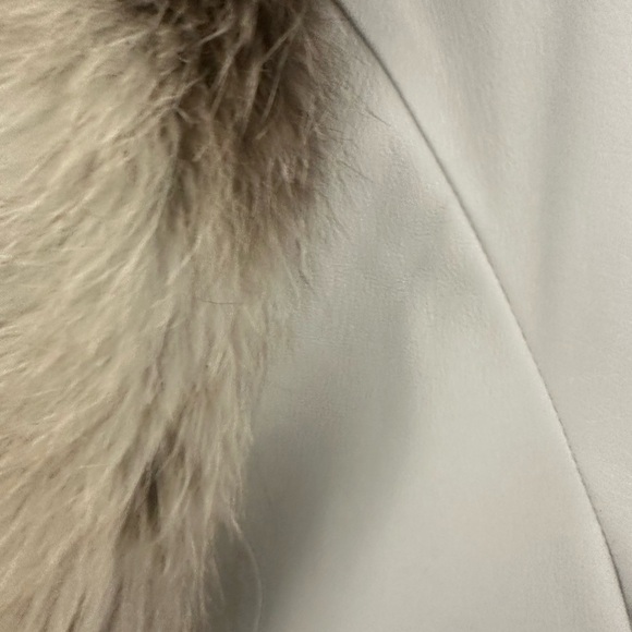 White leather with fur jacket from istanbul . Real leather - Picture 5 of 10